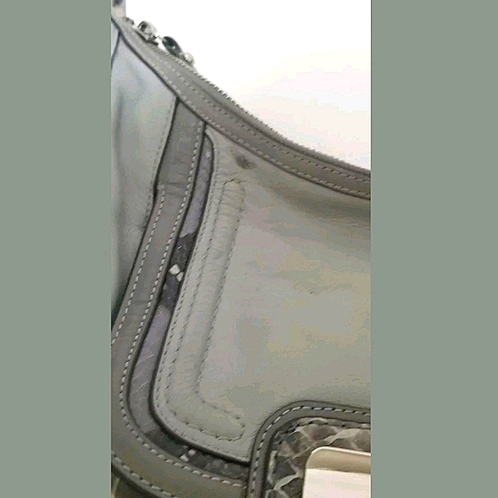 Coach Kristin Leather Gray Python Bag . - Picture 9 of 11